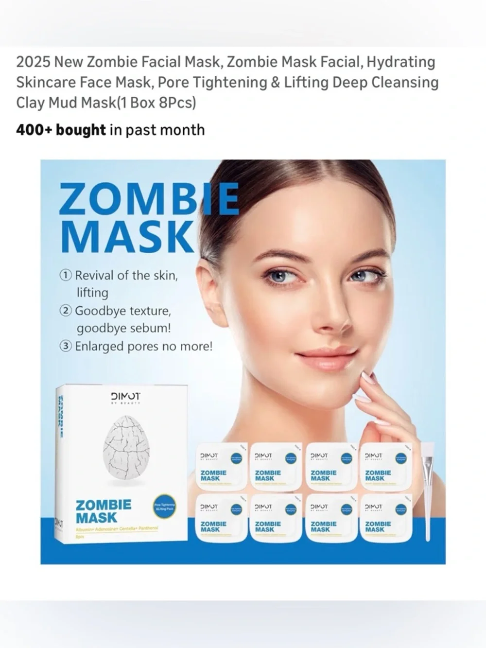 Macai DIMOT Zombie Mask Pore Tightening & Lifting Pack — White 8pcs